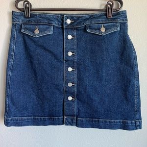 Loft Denim Button Down Skirt 12